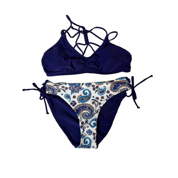 NWT CUPSHE Womens Two Piece Bikini Reversible Bottoms Swimsuit Size Medium - Picture 6 of 7